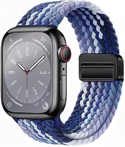 Relaxesque Watch Bands For Women And Men, Lightweight For Sport And Workout, 42Mm 44Mm 45Mm 46Mm 49Mm Blue To White
