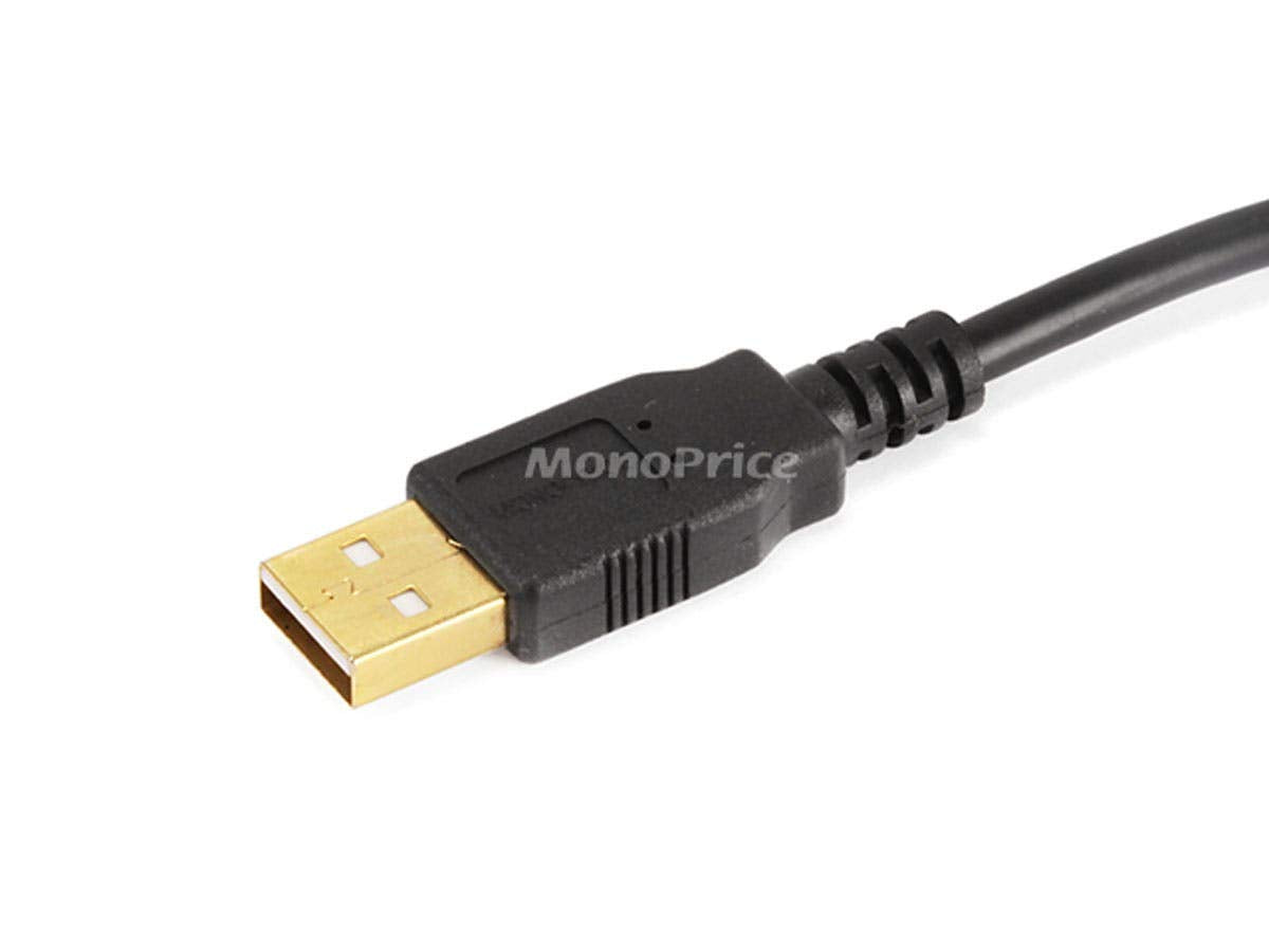 Monoprice USB 2.0 Type-A to Micro-B 5-Pin Cable - Male to Male, Compatible with Samsung Galaxy, Note, Android, LG, HTC
