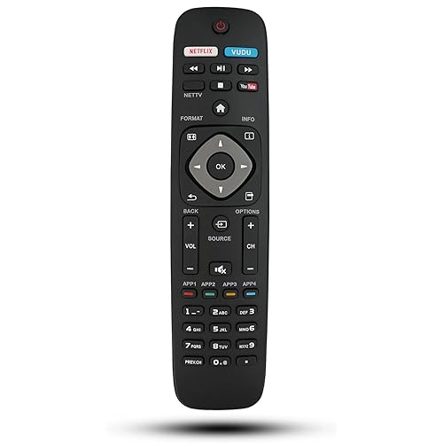 Replacement Remote Control for 55PFL5901/F7 55PFL5402/F7 40PFL4609/F7A 40PFL4909/F7A 49PFL4909/F7B Philips Smart TV