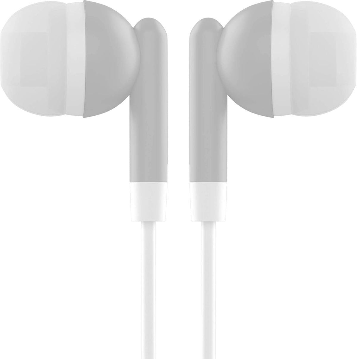 Maeline 10 Pack Bulk Earbuds - Gray with 3.5 mm Headphone Plug