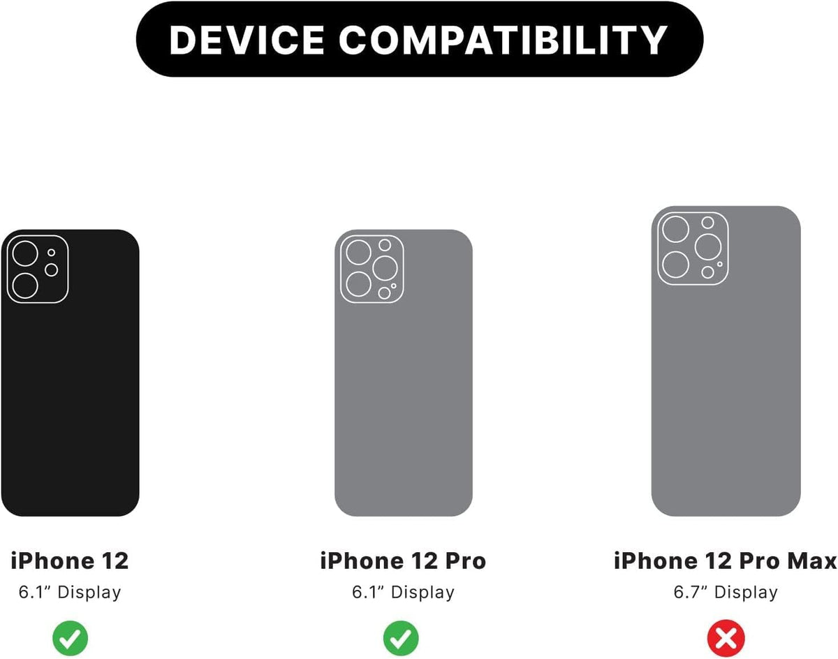 PopSockets iPhone 12/12 Pro Case with Repositionable Slide Grip, Compatible with MagSafe - Black