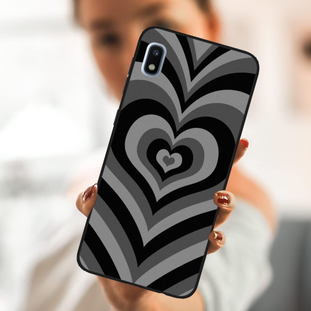 Cute Heart Tunnel Pattern Shockproof Protective Phone Case Cover for Samsung Galaxy A10e, Anti-Slip Thin Slim Soft