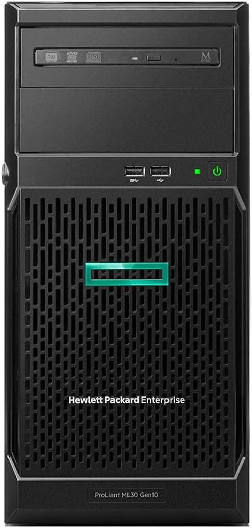 Hewlett Packard Enterprise HPE ProLiant ML30 Gen10 Plus Tower Server, Xeon E-2314 4-Core 2.8GHz, 128GB DDR4 Memory, 16TB HDD Storage, RAID, iLO, Server 2022 Standard