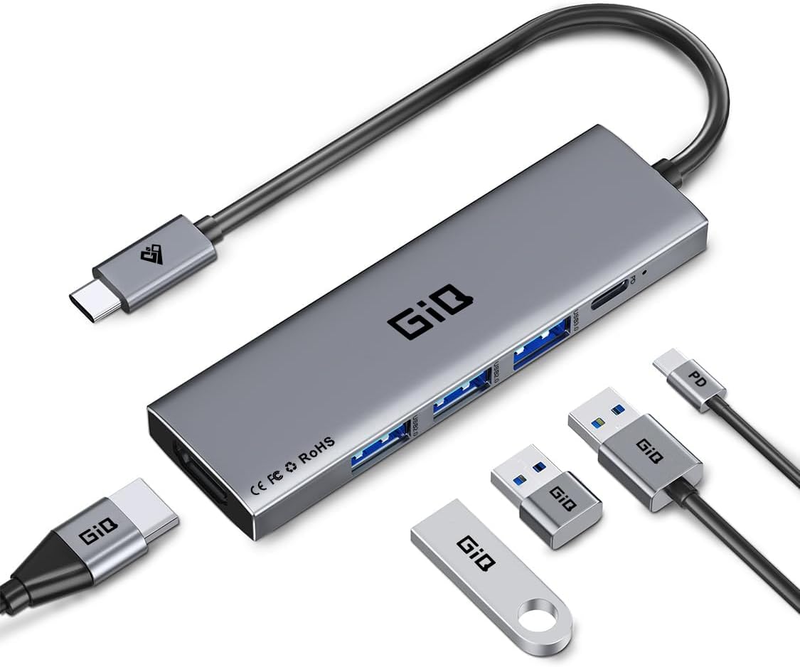 Giq M1 USB Docking Station USB C HUB USB C to HDMI Adapter Triple Display USB C Laptop Docking Station Compatible