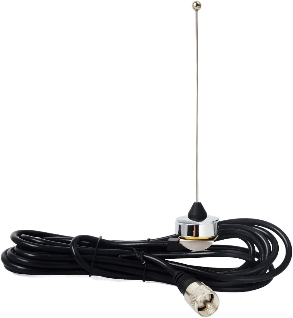 HYS TCJ-N1 400-470 13 RG58 PL259 UHF NMO Mhz Antenna with ft Coax Cable NMO to UHF Connector for Yaesu Kenwood HYT