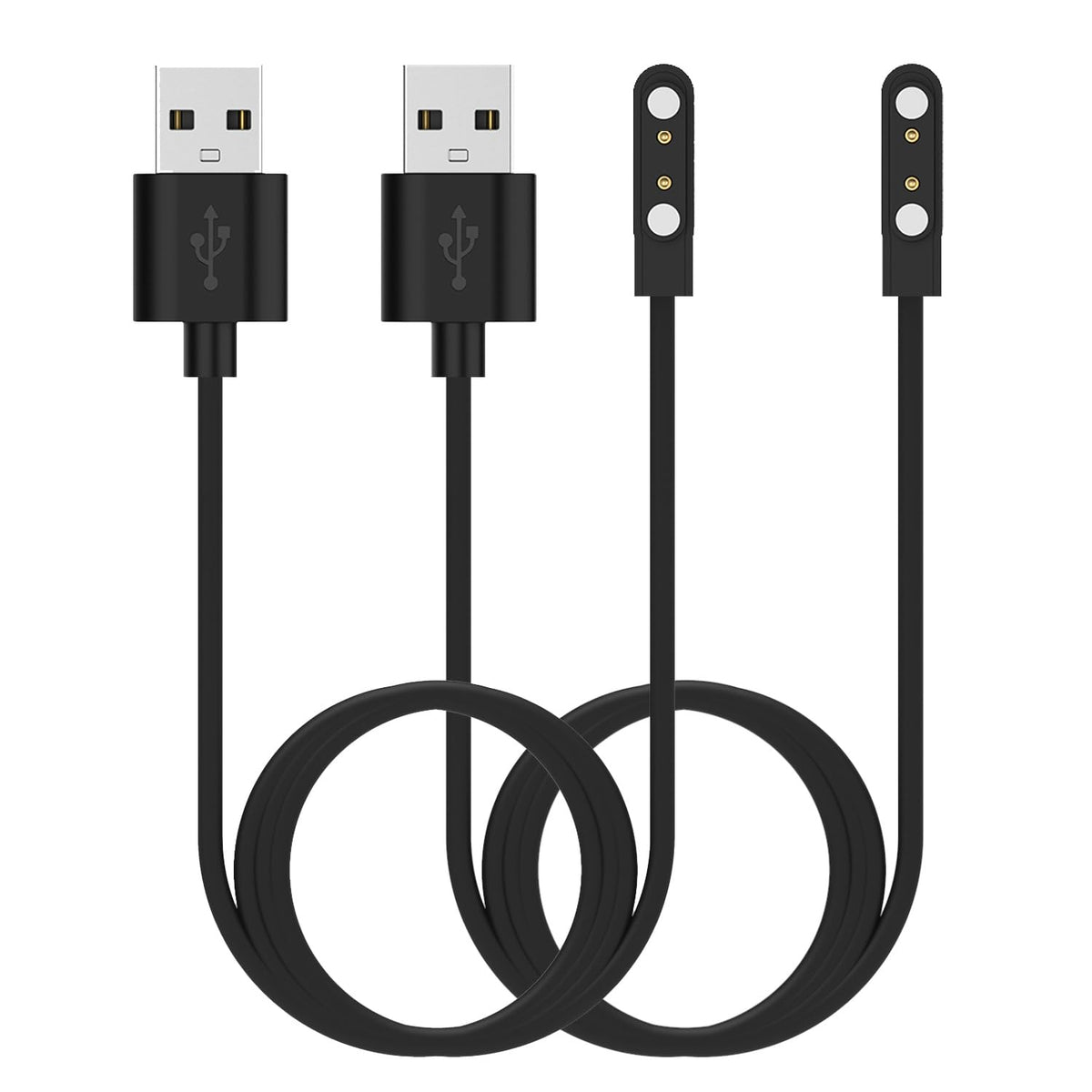 Butele Kids Smart Watch Charger, Magnetic 2ft Charging Cable for H69 H39plus Smart Watches (Black)