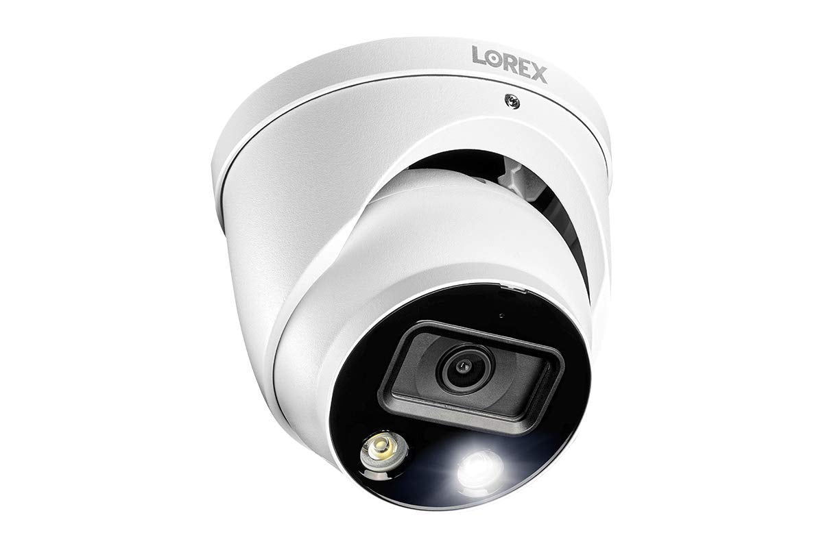 Lorex 4K Security Camera System, Ultra HD IP Indoor/Outdoor Wired POE Metal Dome Cameras and Smart Motion Detection, Active Deterrence Video