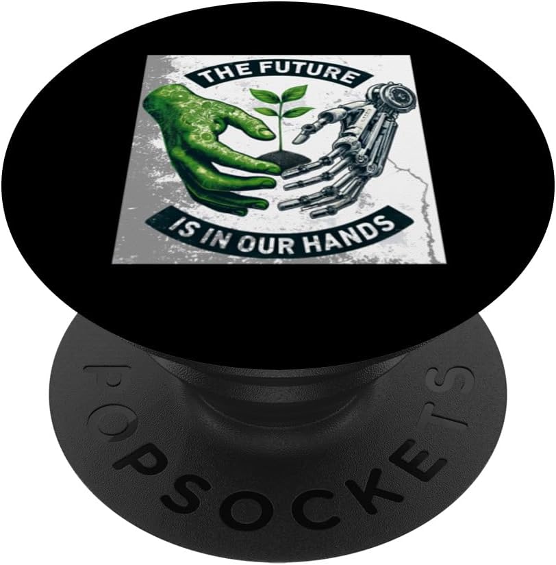 Eco Futurism Robotics PopSockets Standard PopGrip