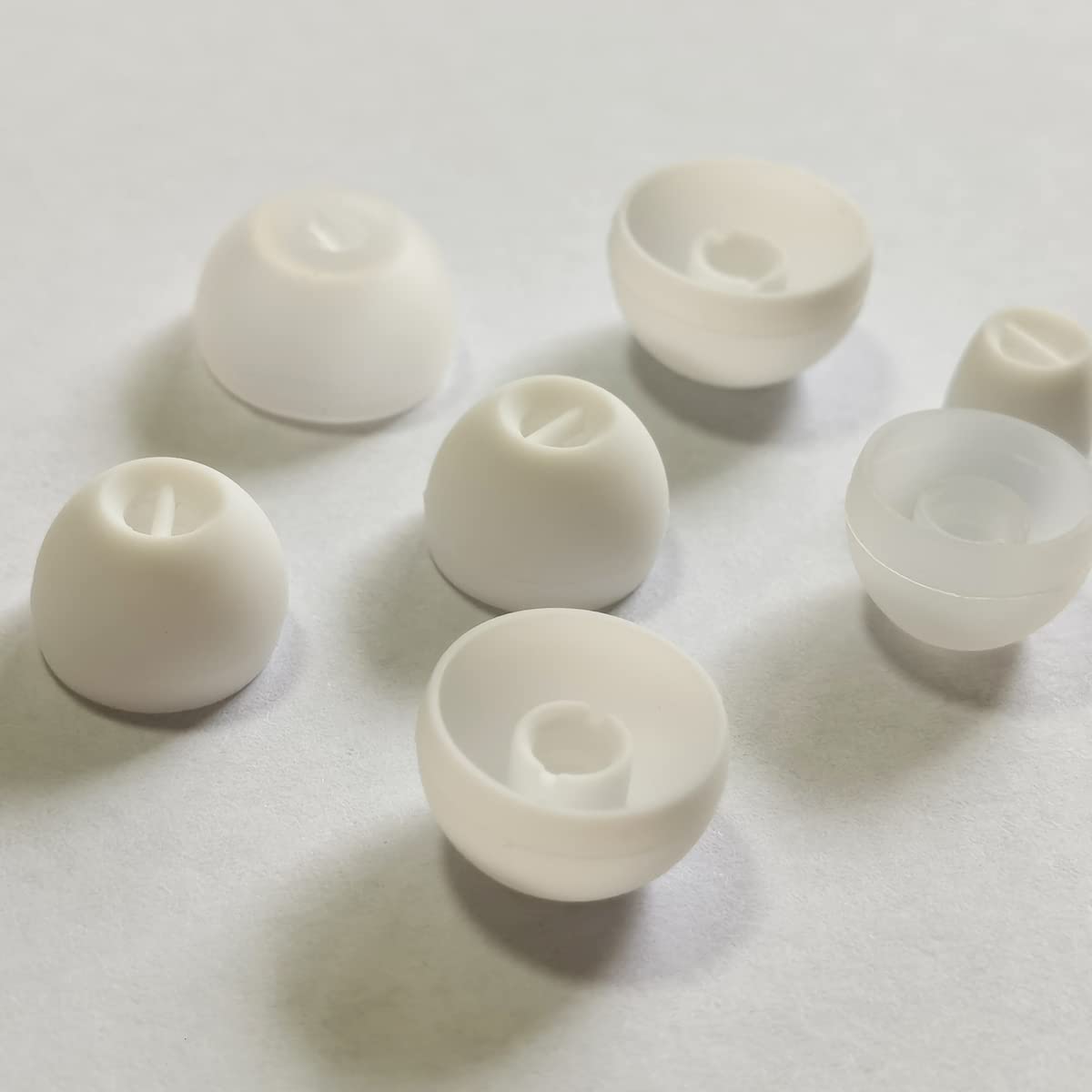 Luckvan 8 Pairs Extra Small Earbuds Tips Replacement Silicone Ear Tips Extra Small Ear Tips for in-Ear Earbuds, White, SHGTWS01