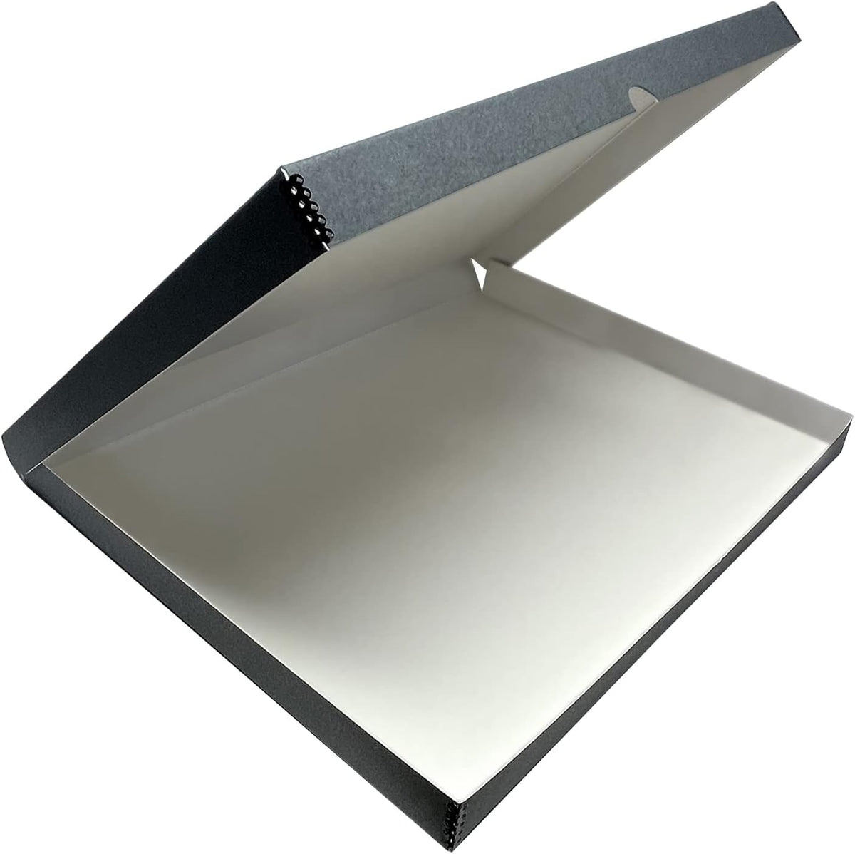 Lineco Folio Storage Box, 23.5x30.5x1.75 in, Clamshell Design with Metal Edge, Archival Boxboard for Organizing Photos,