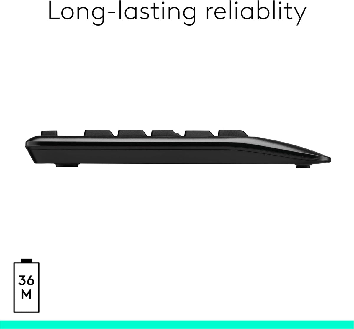 Logitech MK345 Wireless Combo, Full-Sized Keyboard with Palm Rest and Comfortable Mouse, Black