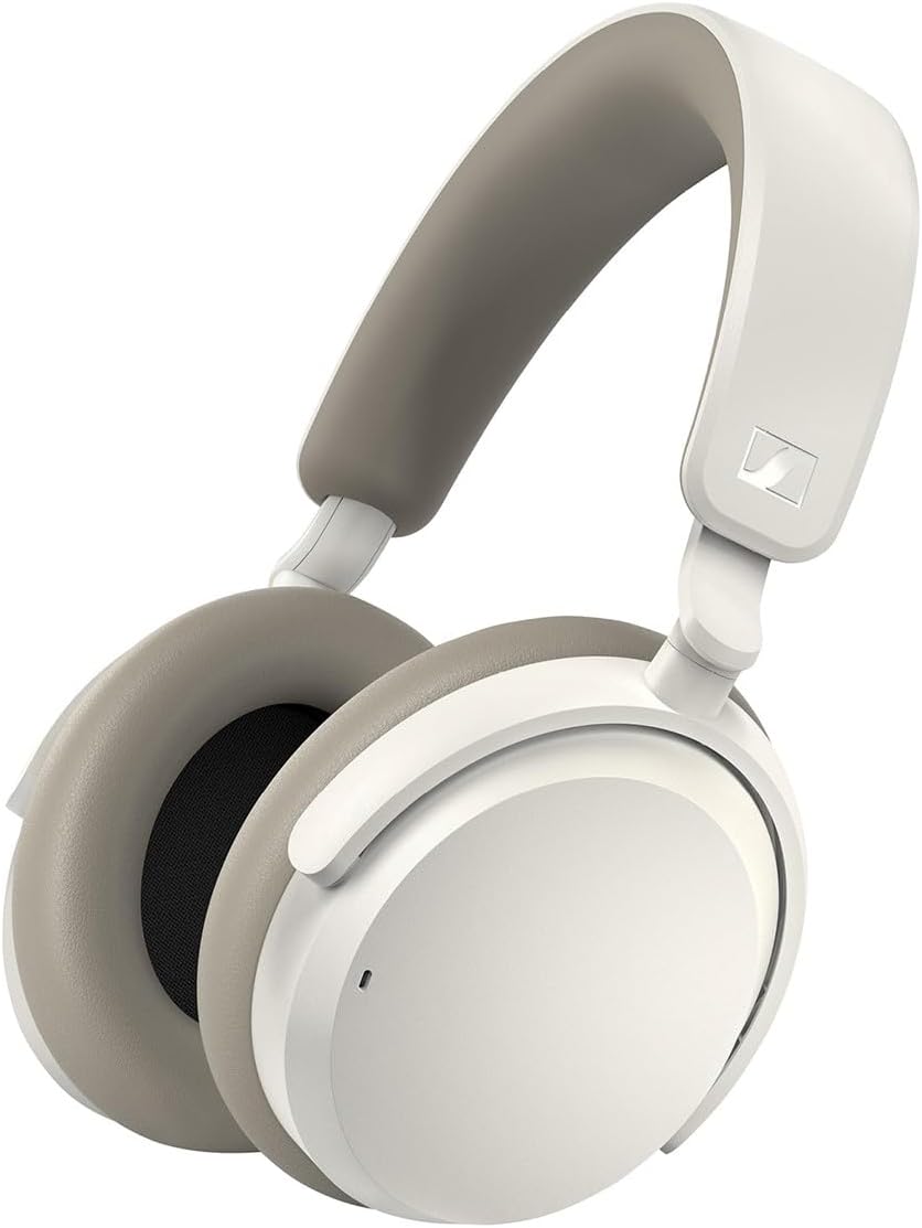 Sennheiser ACCENTUM Wireless Bluetooth Headphones - 50-Hour Battery Life, Audio, Hybrid Noise Cancelling (ANC), All-Day Comfort, White