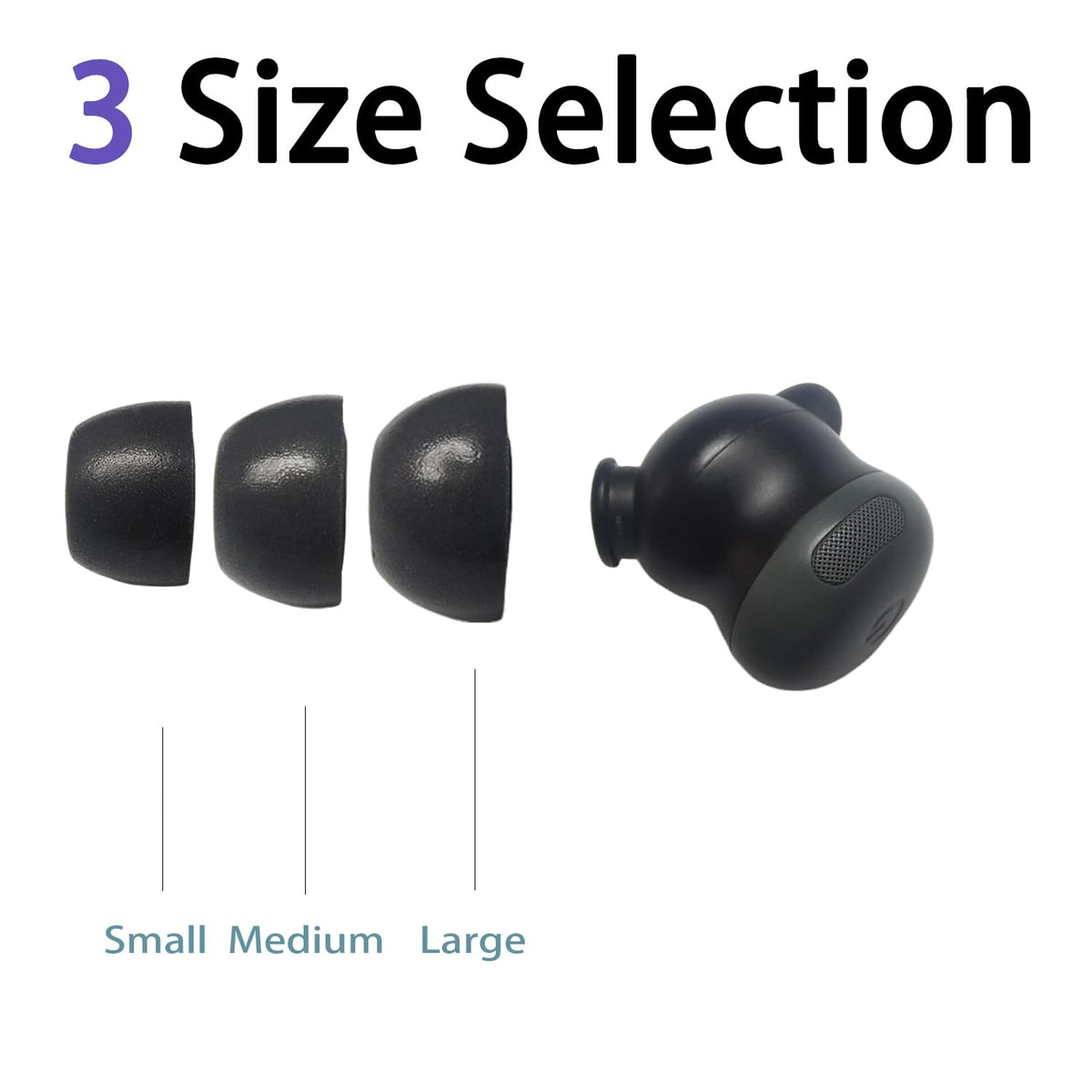 Memory Foam Ear Tips for Google Pixel Buds Pro 2 - Noise Isolating Replacement Earbud Tips, Soft Comfort Fit & Superior Sound Works with Pixel Buds