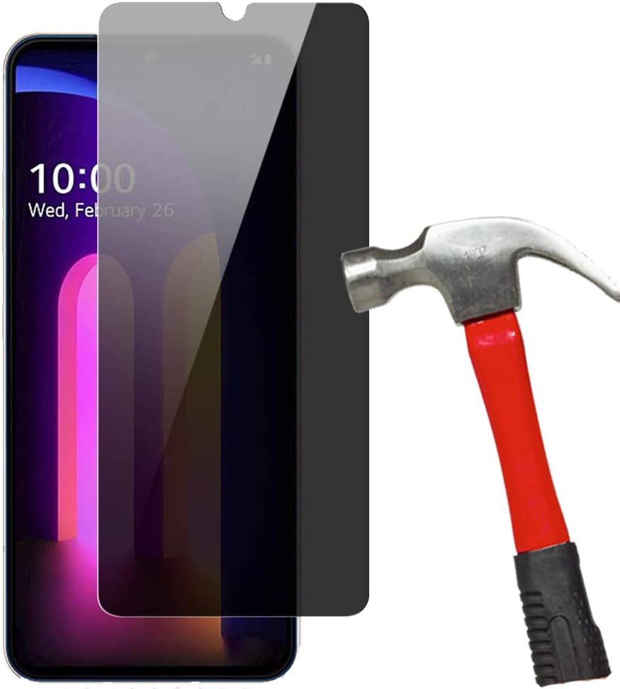 [2-Pack] Privacy Anti-Spy Case-friendly Tempered Glass Screen Protector for LG V60 ThinQ 5G