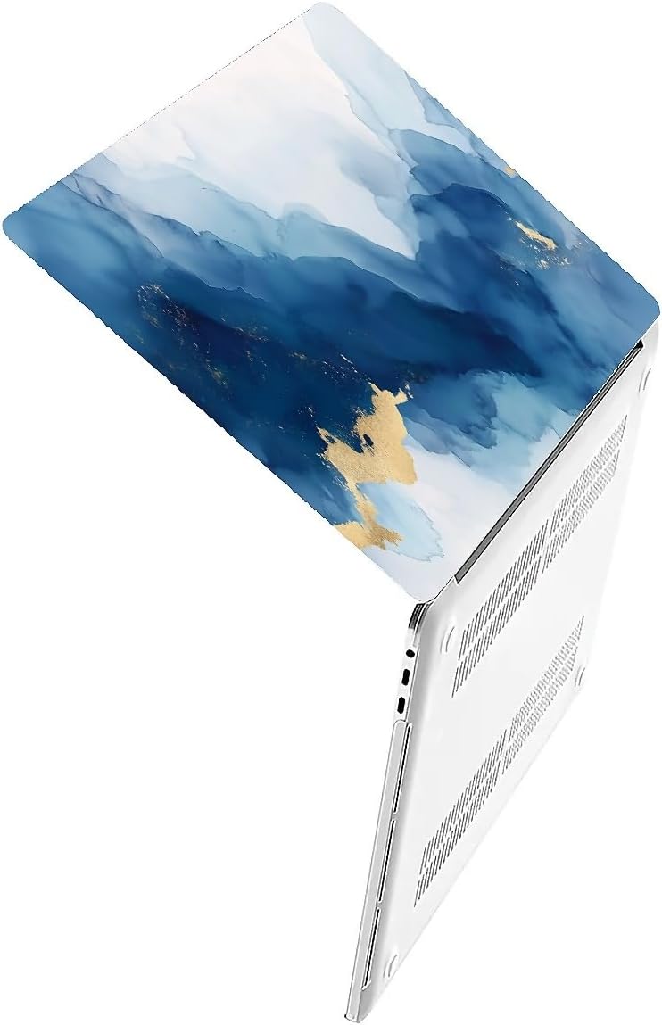 Compatible with MacBook Air 13.3 13.6 Inch Case 2022 2021 2020 2019 Plastic Hard Shell Case Cover,13.3 Air (A1932/A2179/A2337), Blue Marble