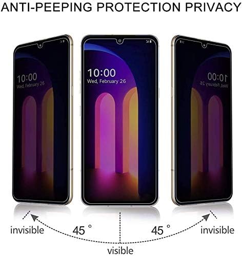 [2-Pack] Privacy Anti-Spy Case-friendly Tempered Glass Screen Protector for LG V60 ThinQ 5G