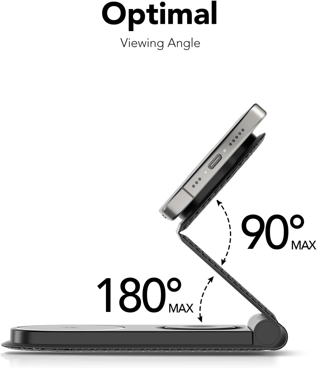 3 in 1 Foldable Travel Charging Station - MagSafe Compatible with iPhone 12-16 Series, Apple Watch, AirPods