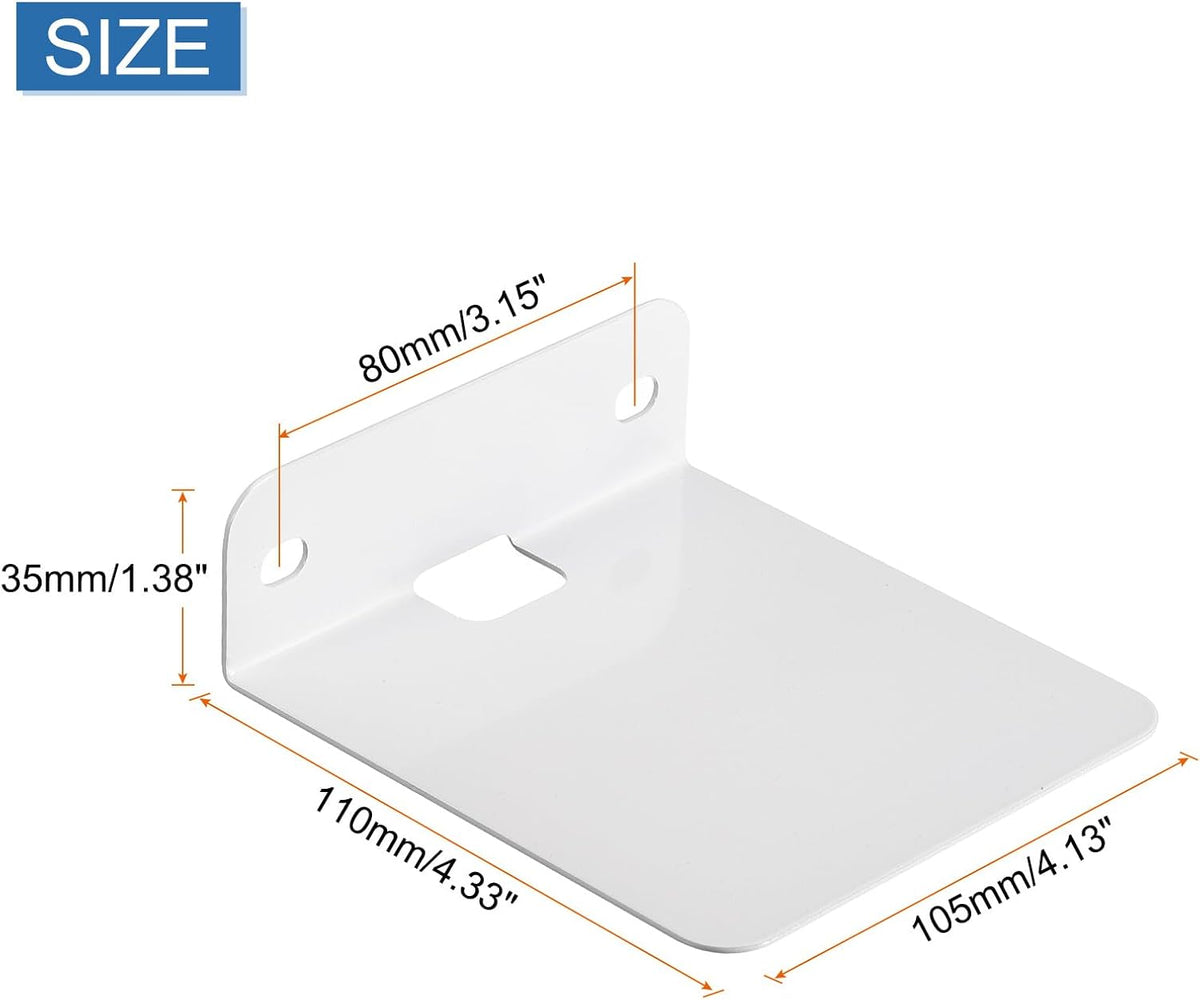 MECCANIXITY Floating Speaker Shelves, Metal Wall Support for Studio Monitor Speaker, Pack of 2 (White)