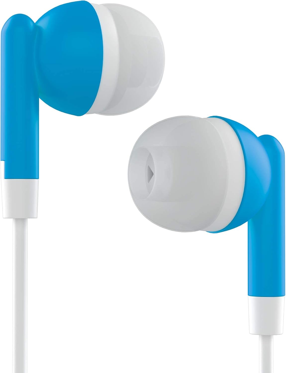 Maeline Bulk Earbuds, 100 Pack with 3.5 mm Headphone Plug - Blue