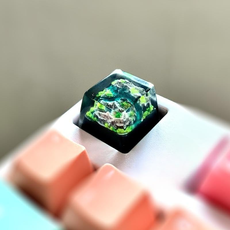 Mountain Resin Keycap, Handmade Unique Keycap for Custom Cherry MX Gaming Mechanical Keyboard, ESC Key