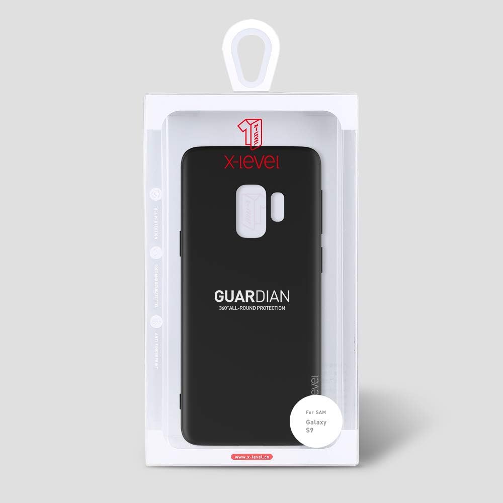 X-level Samsung Galaxy S9 Case, Slim Fit Soft TPU Ultra-Thin Mobile Phone Cover, Black