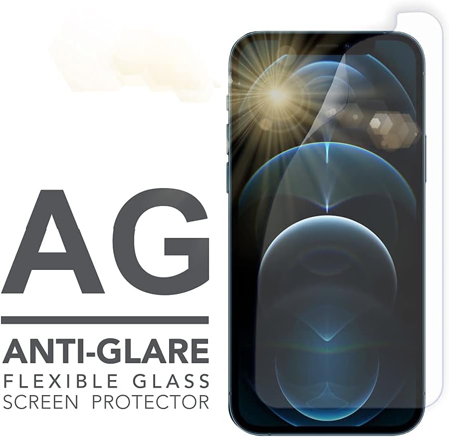 ARMOR Flexible Glass Screen Protector for iPhone 12 Pro / 12, Anti Blue-Light with Anti-Glare.