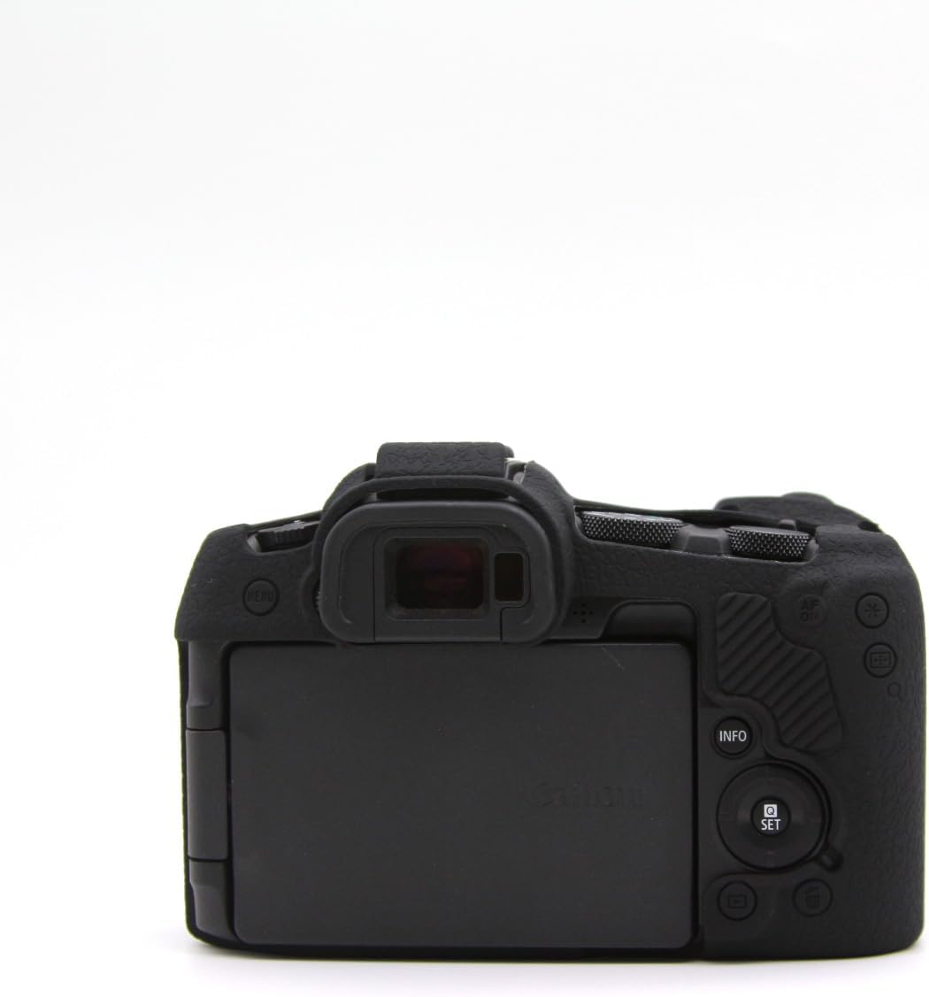 BMAOLLONGB R8 Camera Case, Lightweight Thin Silicone Rubber Cover for Canon Eos R8 (Black)