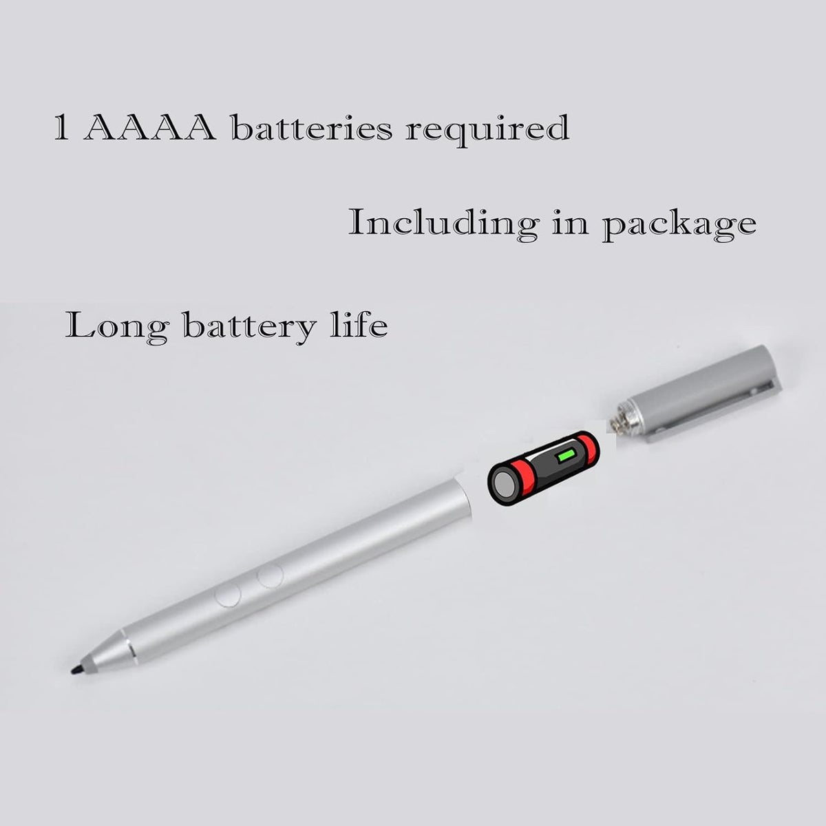 MPP 1.51 Pen (3V2X4AA) for HP Envy 360, Stylus Pen with 1024 Pressure Sensitivity & Palm Rejection, Silver
