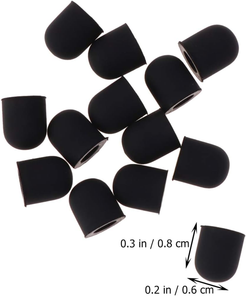 Hemobllo 15pcs Stylus Pen Tip Replacement Rubber Tips for Stylus Touch Pen, Touchscreen Pen, Outer Diameter 6mm, Inner