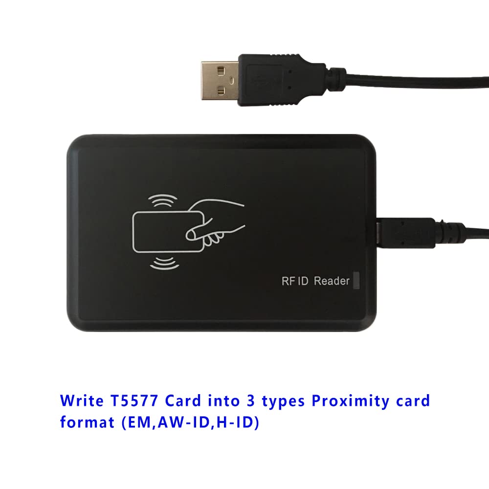 RFID Card Writer 125KHz Proximity Card Programmer Copier w/5 Cards for Windows