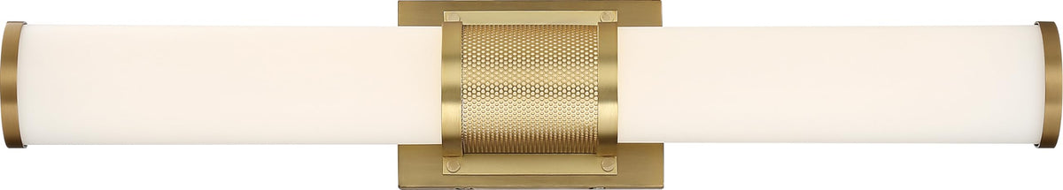Nuvo 62/1602 Caper LED Vanity Brushed Brass with Frosted Lens, Gold