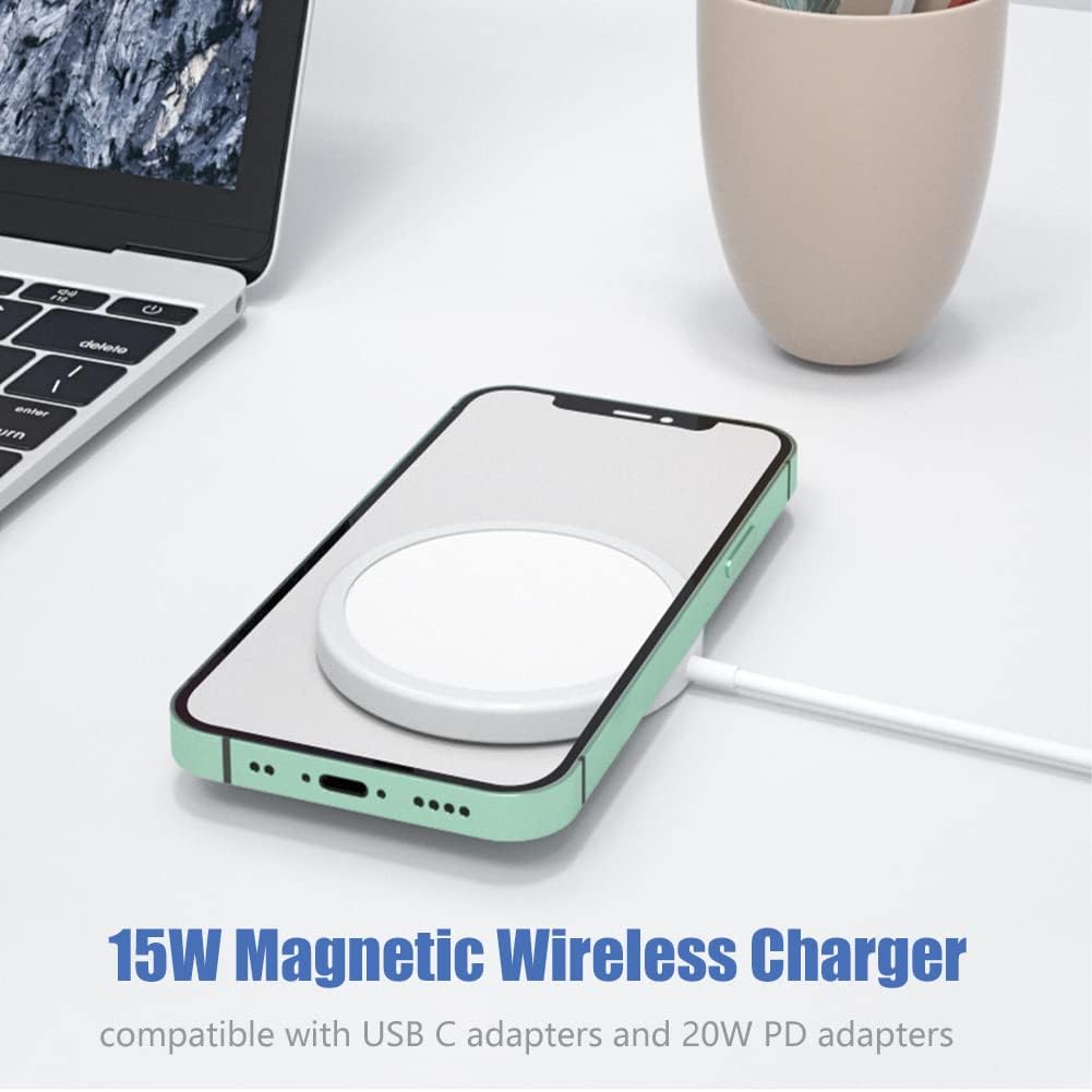 15W Wireless Charging Pad for iPhone 13/12 Series, iOS Earbuds Pro, Wireless Charging Station Mat (White)