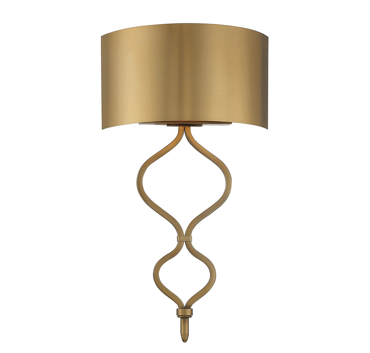 Savoy House 9-6520-1-322 Como Bohemian Modern Metal Wall Sconce, Integrated LED 1-Light 14 Watt, 20" H x 11" W, Warm Brass
