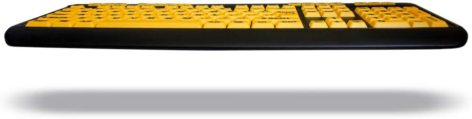 EasyTouch 132 Multimedia Desktop Keyboard, Black - Adesso AKB-132UY, Florescent Yellow