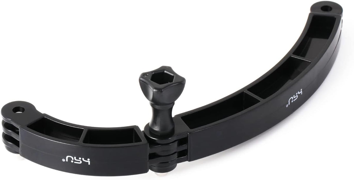 HSU 3 in 1 Curved Extension Arm Kit, Extension Pivot Arm Adjustable Monopod Bracket for GoPro Hero 13/12/11/10/9/8/7/6/5 Black, Session 5/4, DJI Osmo Action and More