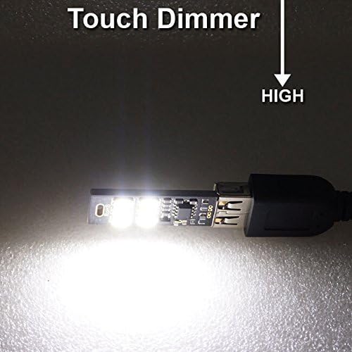 5pcs 6 Dimming Qty:5 Yitee LED Circuit Boards USB Light Keychain Super Bright LEDs Mini USB Light Lamp with Smart Touch