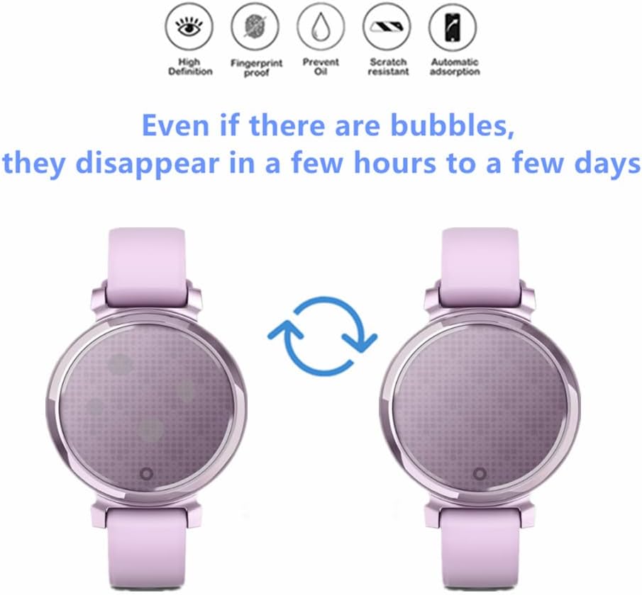 Screen Protector Compatible for Garmin Lily 2 Smartwatch, HD Full Coverage TPU Protective Film (6PCS)