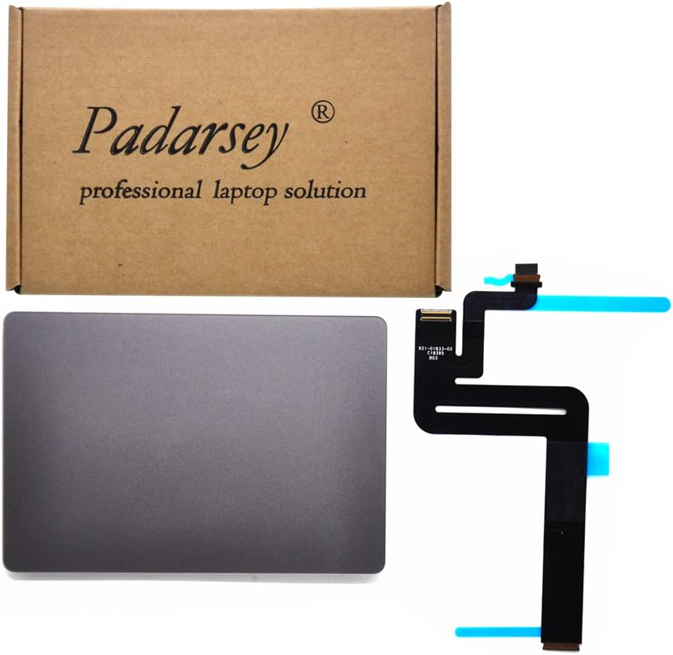 Padarsey Original New Touchpad Trackpad Compatible for MacBook Air 13.3 inch A1932 Touchpad Trackpad with Cable 2018 Year(Space Gray Color)