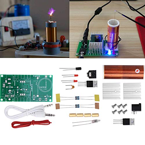 Teslas Coil Module Unassembled Mini DIY Kit, Practical Electronic Speaker Teslas Coil Kits 15W DC15-24V 2A