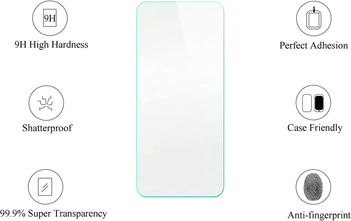 jioeuinly Case for Nuu A23 Plus S6304l, Colorful Reflect Light Cover with Tempered Glass Screen Protector and Ring