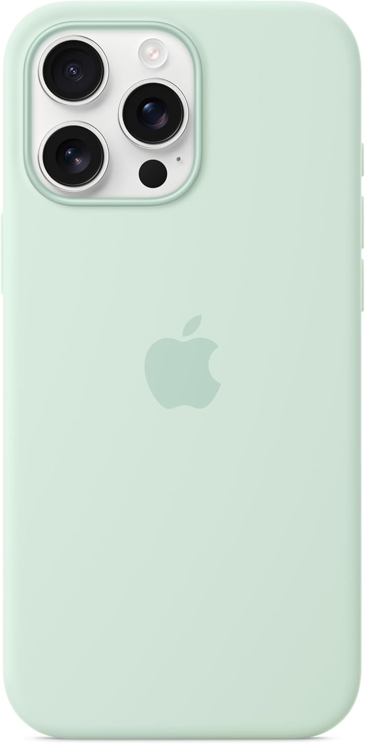 Apple iPhone 16 Pro Max Silicone Case with MagSafe and Camera Control: Lightweight Phone Case, Wireless Charging Compatible, Smooth Matte Finish; Aquamarine