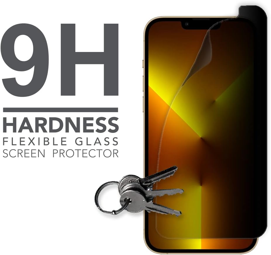 ARMOR Flexible Glass Screen Protector for iPhone 13 Pro Max, Privacy Guard with 9H Hardness