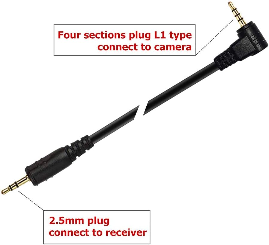Pixel DSLR Wireless Shutter Release Remote Control L1 for Panasonic RM-L1AM S5 S1 G95 G91 G90 G9 G10 G70 GH3 GH4 GH5 GH6 GX7 G85 G81 FZ50K FZ100 FZ200 FZ1000 FZ2500 FZ2000 FZ330 FZ30GX7 Remote Shutter