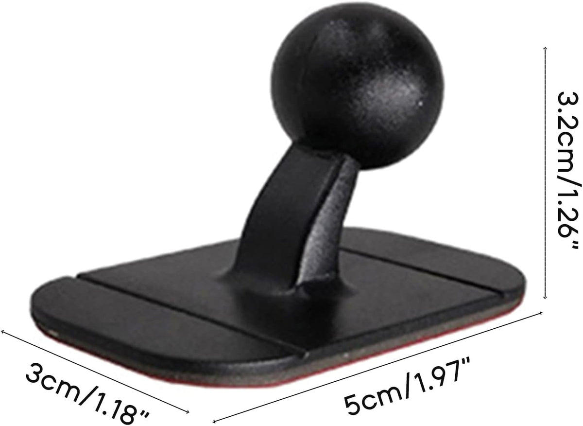 Car Cellphone Holder Dashboard Mount with 17mm Ball Head Stand, Universal Phone Rotary Cradle Base Support Bracket