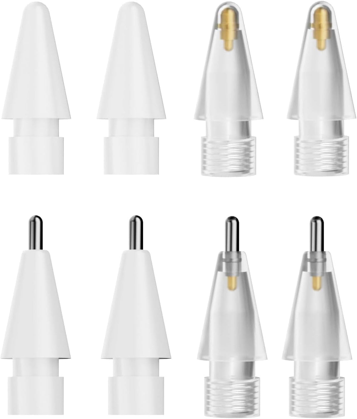 8 Pack Apple Pencil Tips, Upgraded Replacement Pencil Nibs for Apple Pencil 1st/2nd Generation, Wear-Resistant Tips.
