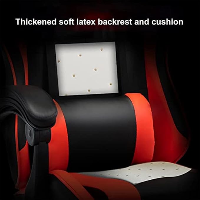 Gaming chair  Pro Gaming Chair with Arms and Wheels Ergonomic and Massage Computer Chair Home Adjustable Leisure Chair with FootrestExecutive Chair with Strong Load-bearing Capacity and Mobility M