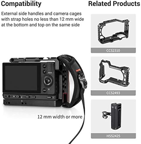 SmallRig Camera Cage Wrist Strap, Universal Quick Adjustable Secure Grip Handle Hand Wrist Strap PAC2456