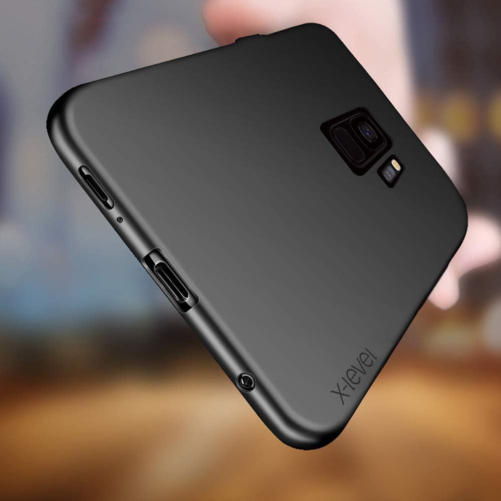 X-level Samsung Galaxy S9 Case, Slim Fit Soft TPU Ultra-Thin Mobile Phone Cover, Black