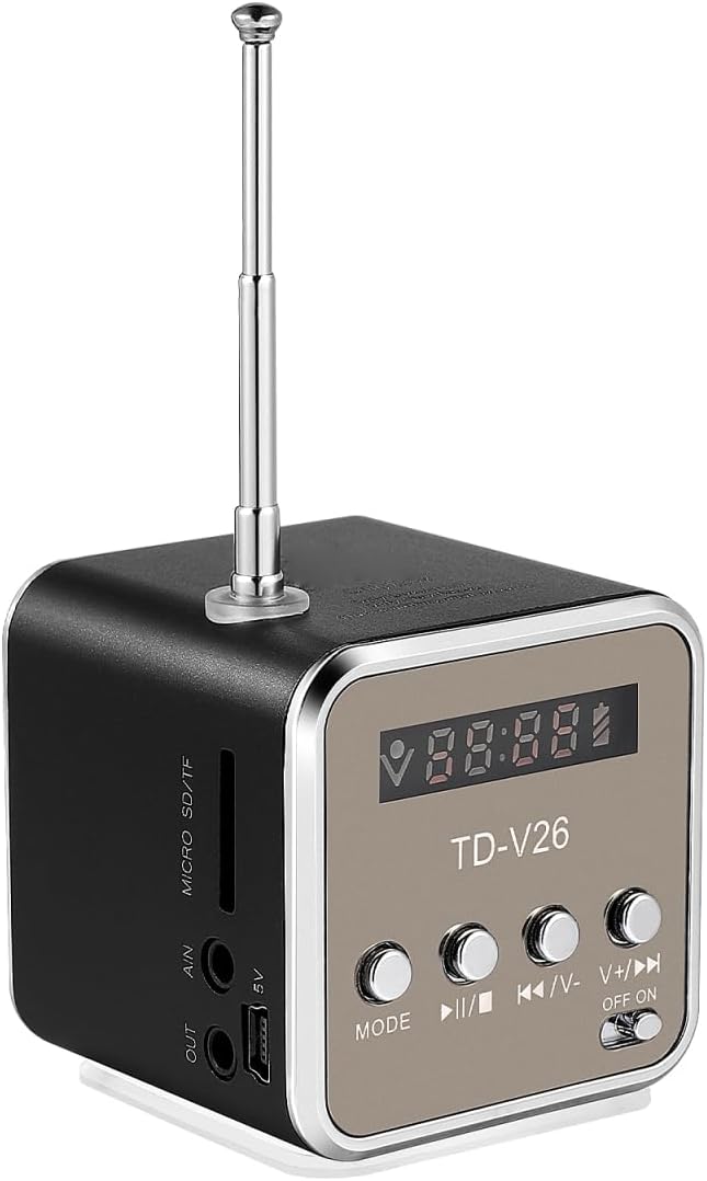 Hemobllo MP3, USB Music Player: Mini Speaker Digital Music Player Support Micro USB Disk, with Led Display for Outdoor
