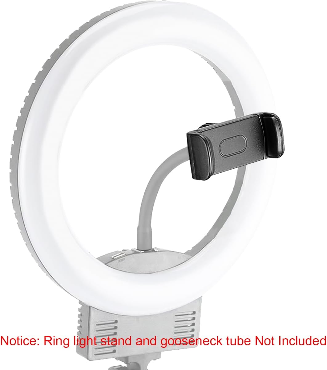 Phone Holder for Ring Light, 2 Pack Phone Mount Attachment, Clamp Mount for Ring Light and Car Mount
